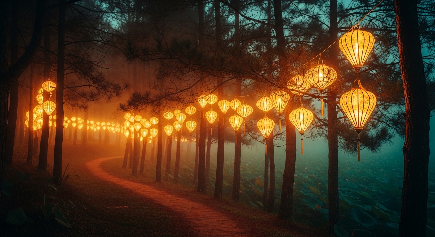 Đèn lồng rừng thông